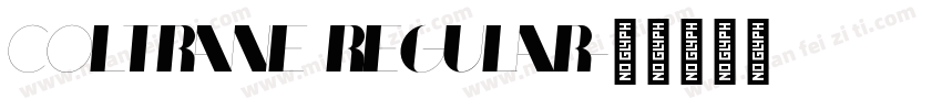 Coltrane Regular字体转换